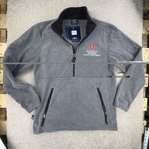 Ohio State University College of Veterinary Medicine grey sweater quarter zip M